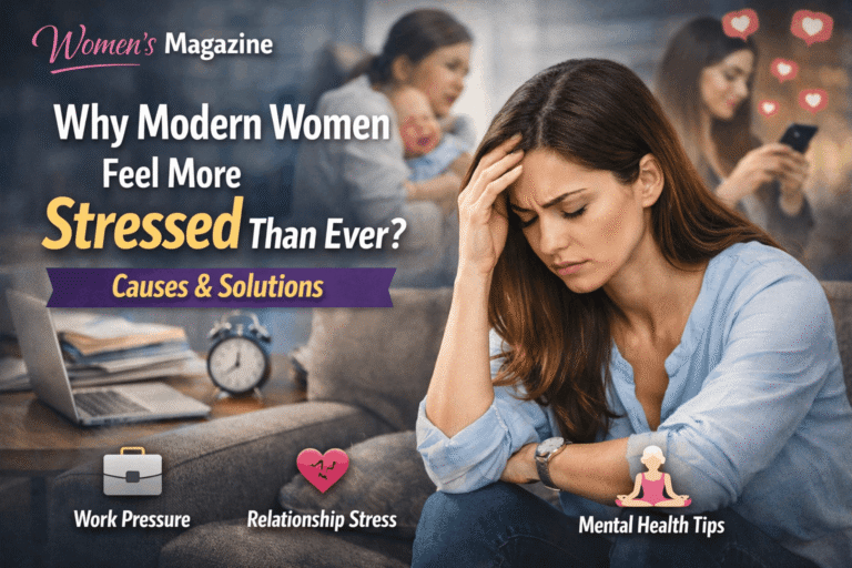 Why Modern Women Feel More Stressed Than Ever? Causes & Solutions women’s magazine